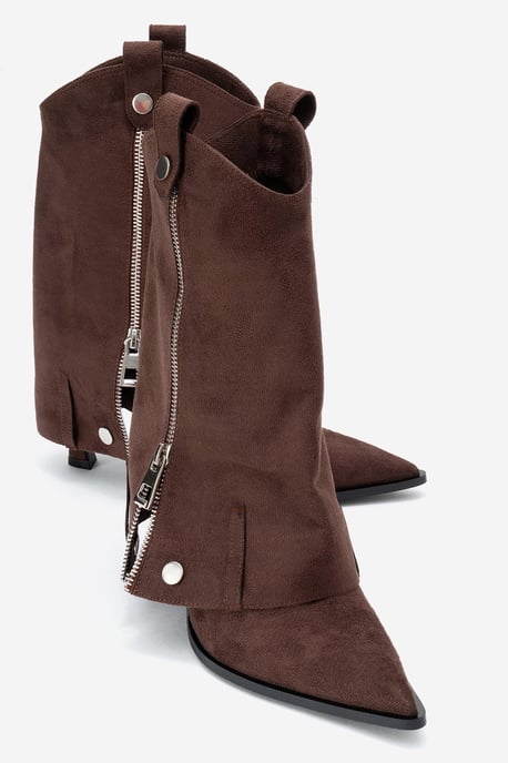 Lola Reißverschluss Spitzer Zehenbereich Absatz Stiefel - Image 2