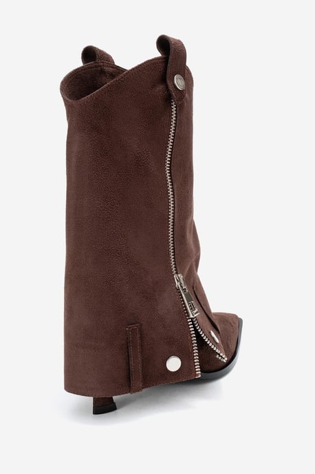 Lola Reißverschluss Spitzer Zehenbereich Absatz Stiefel - Image 5