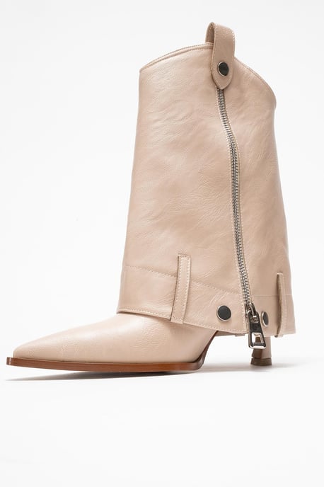 Lola Reißverschluss Spitzer Zehenbereich Absatz Stiefel - Image 3