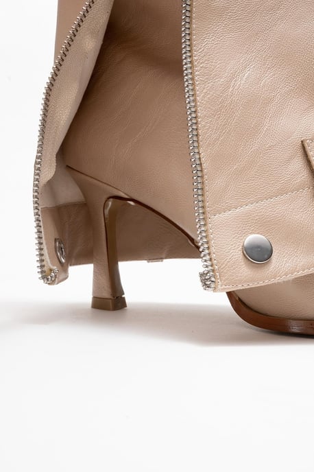 Lola Reißverschluss Spitzer Zehenbereich Absatz Stiefel - Image 5