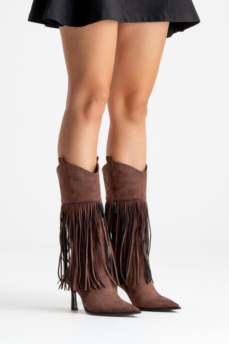 Gueras Fransen Spitzer Zeh Stiefel (Damen) - Image 6