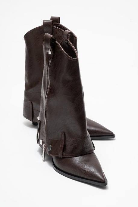 Lola Reißverschluss Spitzer Zehenbereich Absatz Stiefel - Image 2