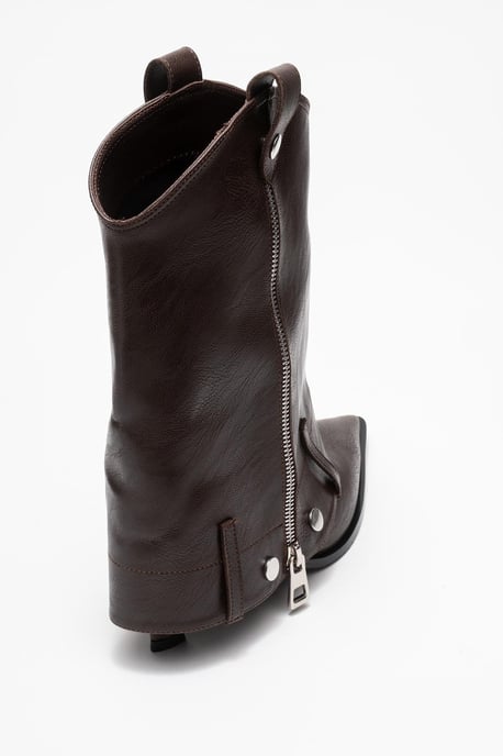 Lola Reißverschluss Spitzer Zehenbereich Absatz Stiefel - Image 5