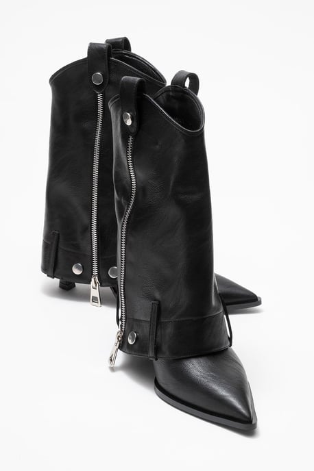 Lola Reißverschluss Spitzer Zehenbereich Absatz Stiefel - Image 2