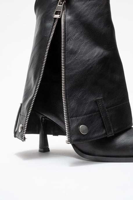 Lola Reißverschluss Spitzer Zehenbereich Absatz Stiefel - Image 4