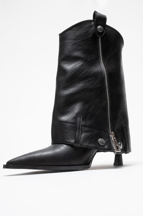 Lola Reißverschluss Spitzer Zehenbereich Absatz Stiefel - Image 6