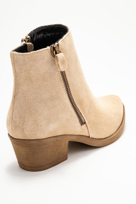 Jayer Leder Doppelreißverschluss Blockabsatz Stiefel (Damen) - Image 5