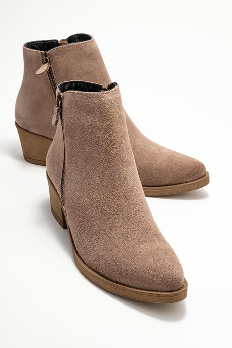 Jayer Leder Doppelreißverschluss Blockabsatz Stiefel (Damen) - Image 1