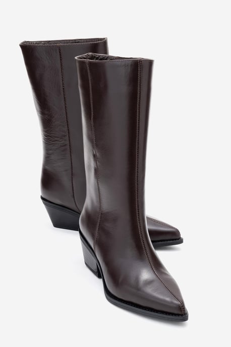 Juana Leder Spitzschuh Stiefel (Damen) - Image 2