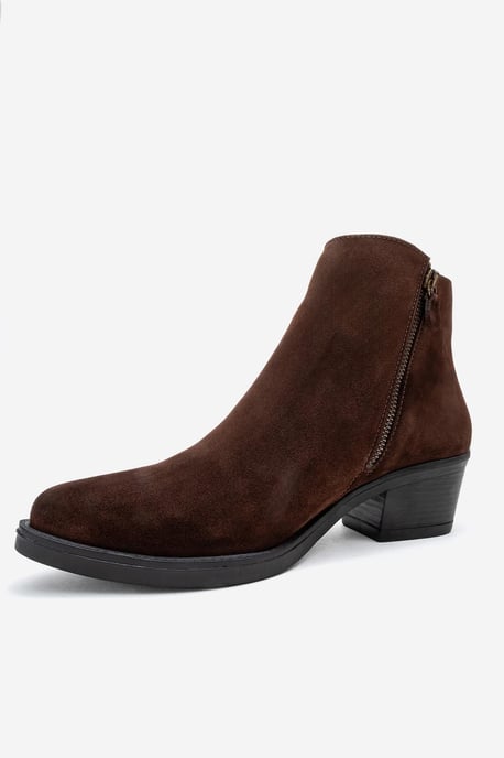 Jayer Leder Doppelreißverschluss Blockabsatz Stiefel (Damen) - Image 4