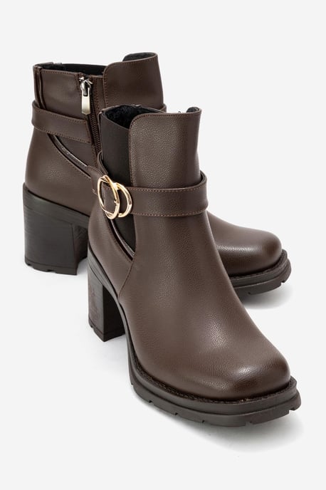 Heile Schnallen-Blockabsatz-Stiefel (Damen) - Image 2