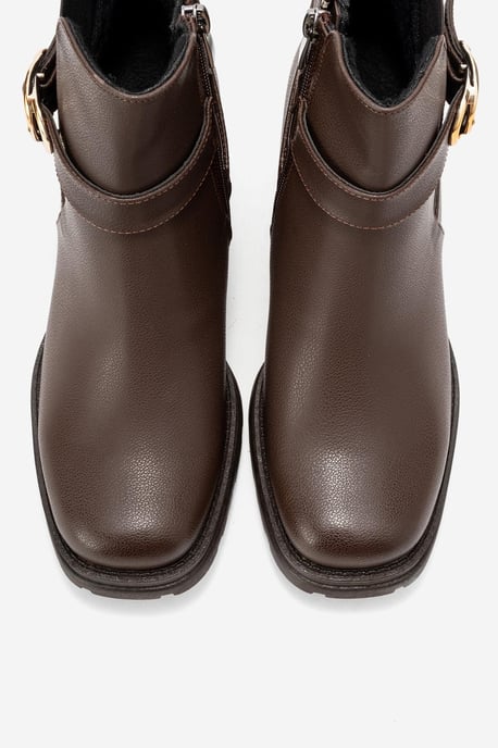 Heile Schnallen-Blockabsatz-Stiefel (Damen) - Image 3