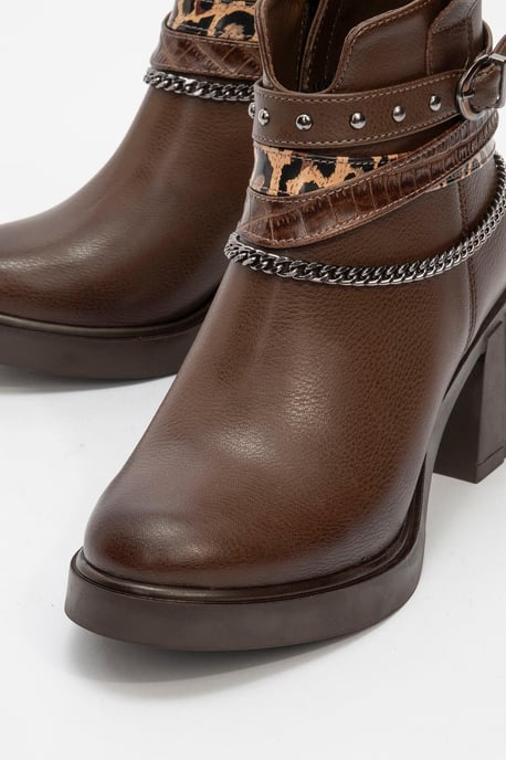 Boliva Schnalle Kette Blockabsatz Stiefel (Damen) - Image 3
