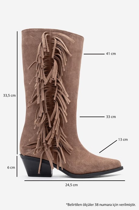 Orlo Lederstiefel mit Fransen im Western-Stil (Damen) - Image 6
