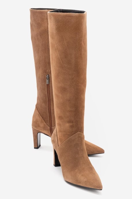 Merla Leder Blockabsatz Stiefel (Damen) - Image 1