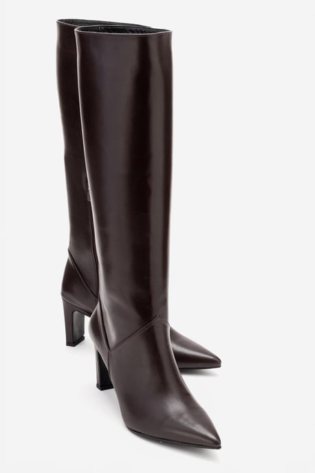 Merla Leder Blockabsatz Stiefel (Damen) - Image 1
