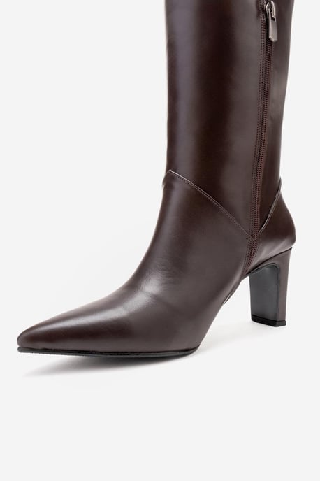 Merla Leder Blockabsatz Stiefel (Damen) - Image 4