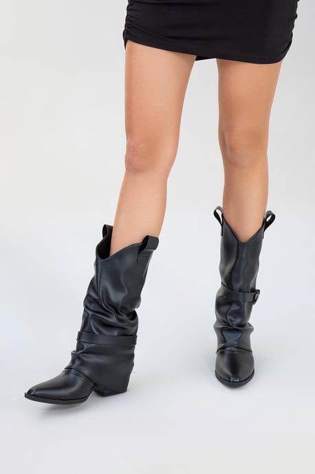 Okus Schnalle Blockabsatz Stiefel - Image 5
