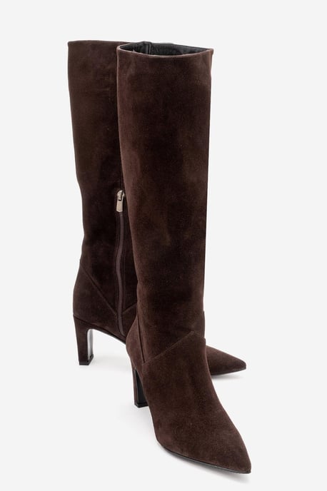 Merla Leder Blockabsatz Stiefel (Damen) - Image 1