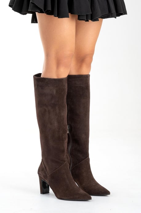 Merla Leder Blockabsatz Stiefel (Damen) - Image 5