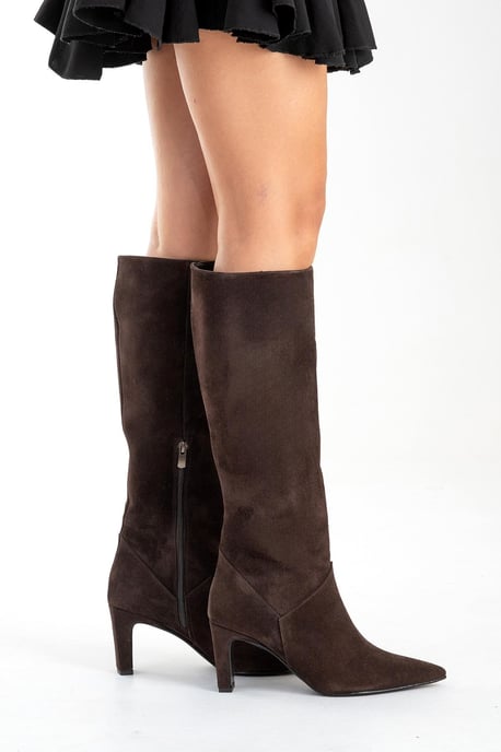 Merla Leder Blockabsatz Stiefel (Damen) - Image 6