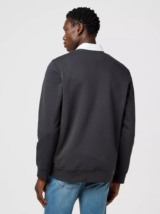 Wrangler - EMBROIDERY CREW FADED BLACK - Image 3