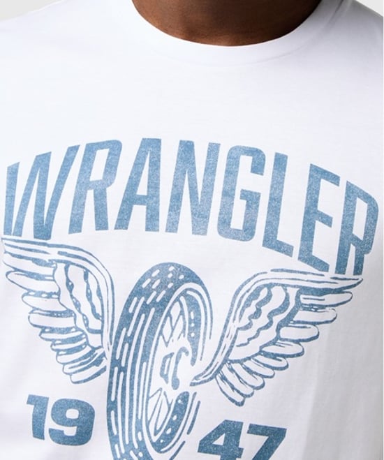 Wrangler - AMERICANA TEE WORN WHITE - Image 3