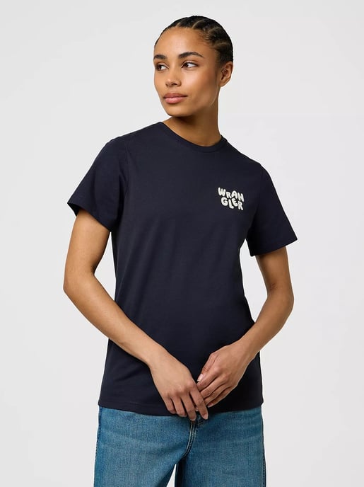 Wrangler - SIGN OFF TEE DARK NAVY - Image 1