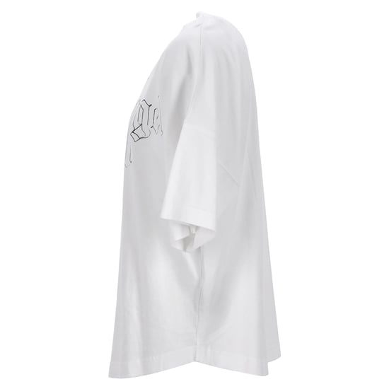 Übergroßes T-Shirt mit Palm Angels Logo-Illustration aus weißer Baumwolle - Image 2