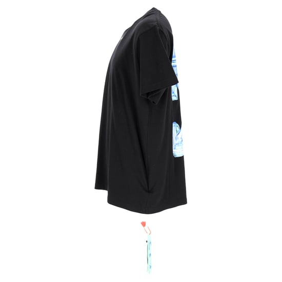 Off-White Marker Kurzarm-Überhemd aus schwarzer Baumwolle - Image 2