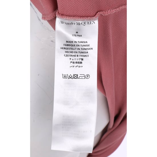 Alexander McQueen Totenkopf Poloshirt aus pinkem Baumwollstoff - Image 5