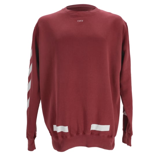 Off-White Diagonal Sweatshirt aus roter Baumwolle - Image 1
