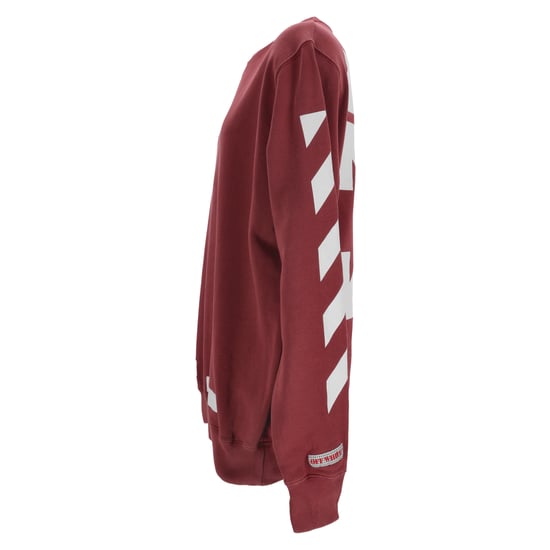 Off-White Diagonal Sweatshirt aus roter Baumwolle - Image 2