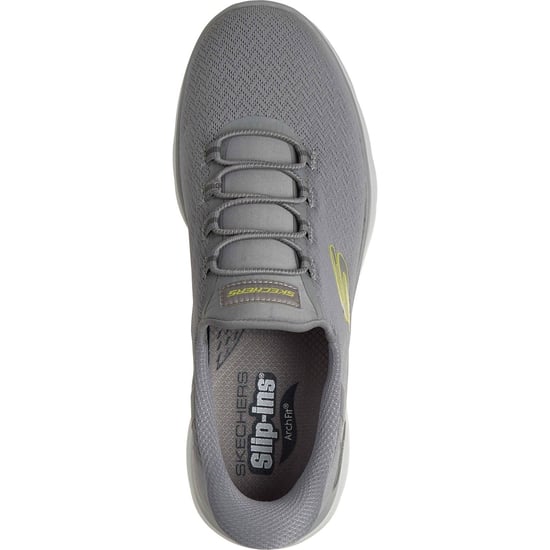 Skechers Arch Fit Summits Kynor Polyester Herren Sneakers Grau/Lime - Image 3