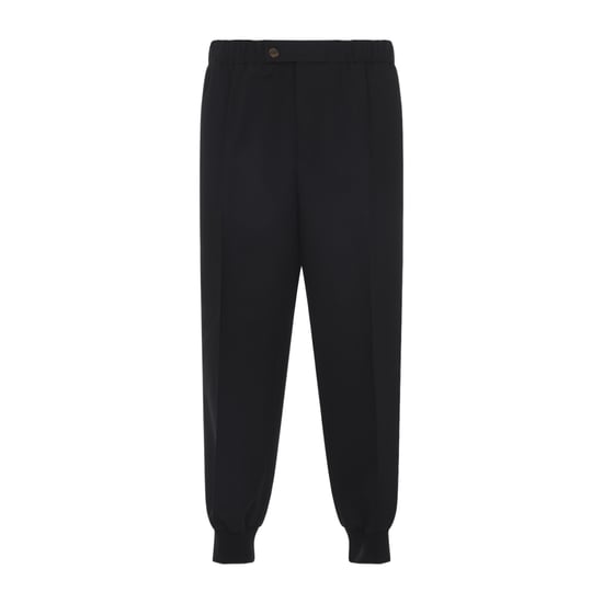 Schwarze Virgin-Woll-Trackpants - Image 2