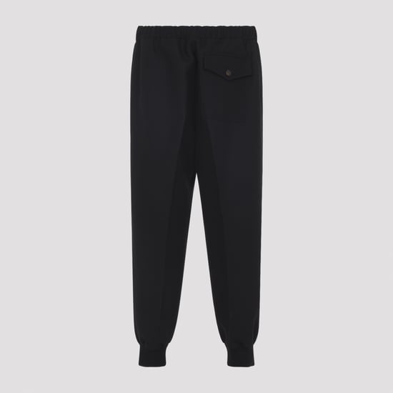 Schwarze Virgin-Woll-Trackpants - Image 4