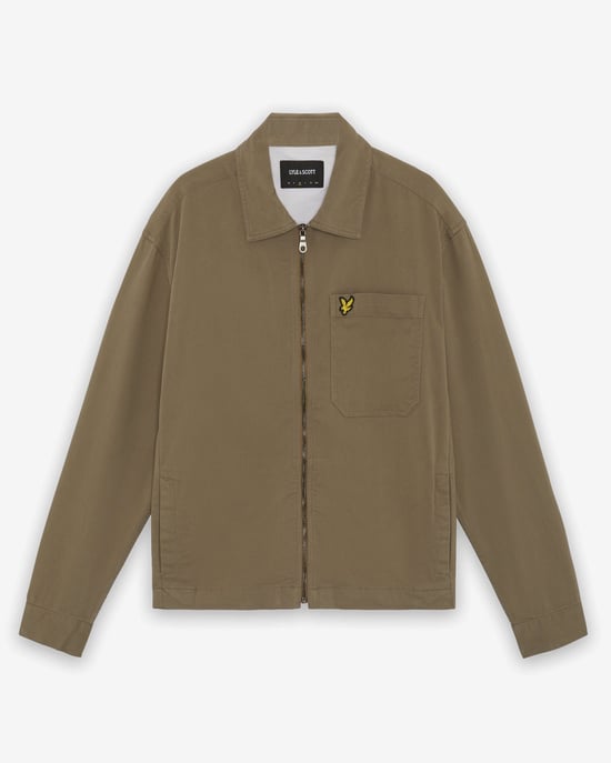 X569 Zip Overshirt in Salbeigrün - Image 2