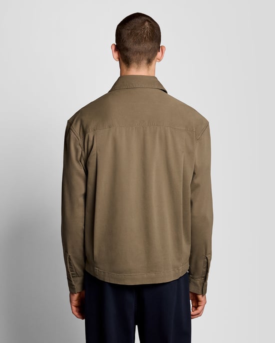 X569 Zip Overshirt in Salbeigrün - Image 3