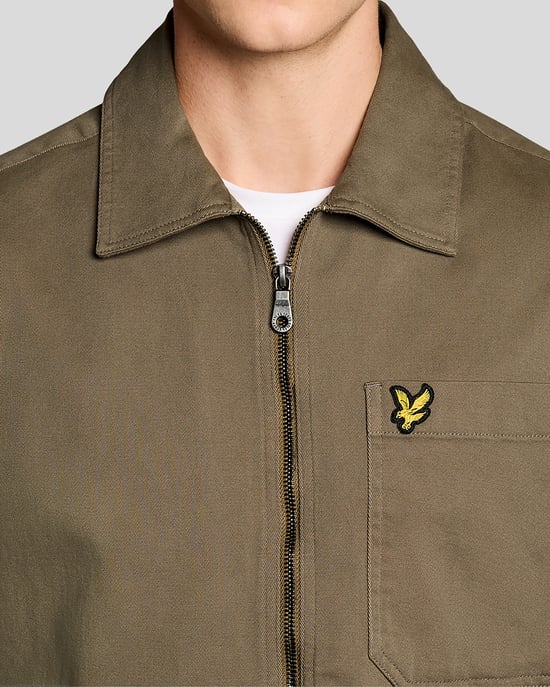 X569 Zip Overshirt in Salbeigrün - Image 4