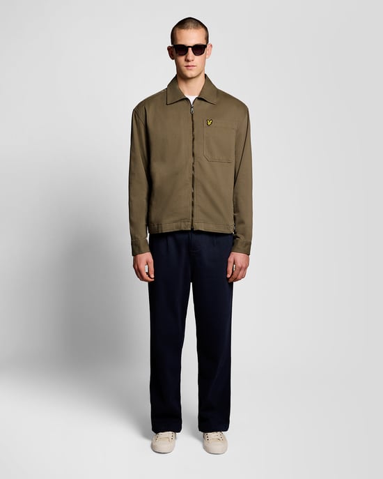 X569 Zip Overshirt in Salbeigrün - Image 5