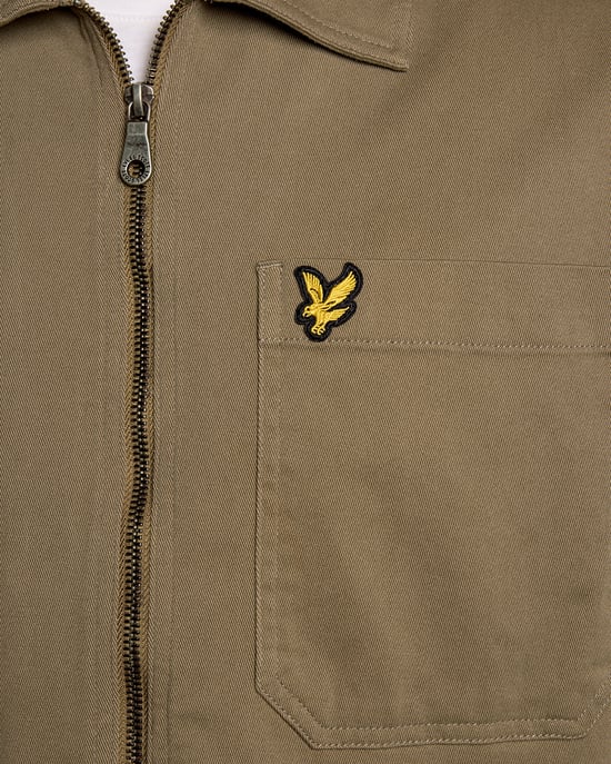 X569 Zip Overshirt in Salbeigrün - Image 6