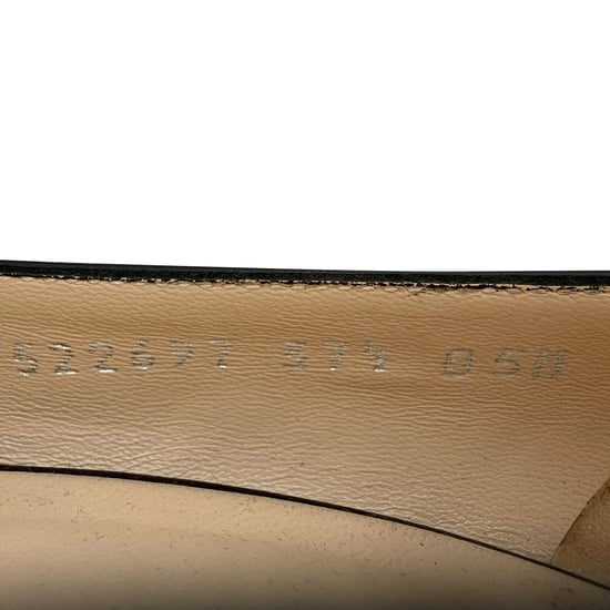 Gucci G-verzierte Blockabsatzpumps aus schwarzem Leder - Image 6