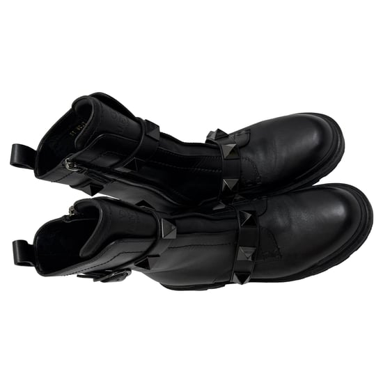 Valentino Garavani Roman Stud Kampfstiefel aus schwarzem Kalbleder - Image 5