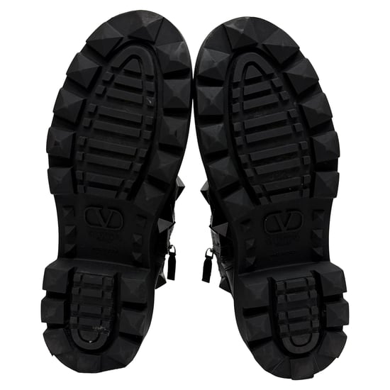 Valentino Garavani Roman Stud Kampfstiefel aus schwarzem Kalbleder - Image 6
