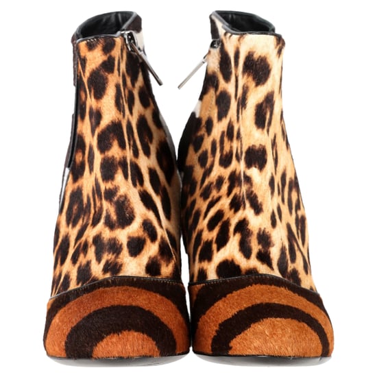 Dior Delta Tierdruck Wedge Stiefeletten aus braunem Ponyhaar - Image 2