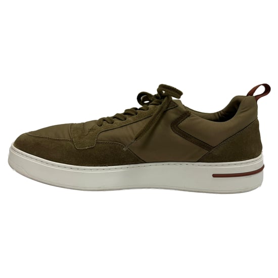 Loro Piana Newport Sneakers aus olivfarbenem Polyester - Image 4