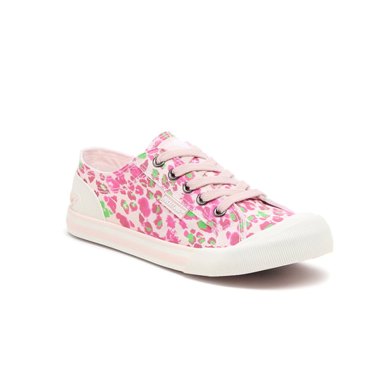 Rocket Dog Jazzin Snap Damen Leinenschuhe Pink Mehrfarbig - Image 6