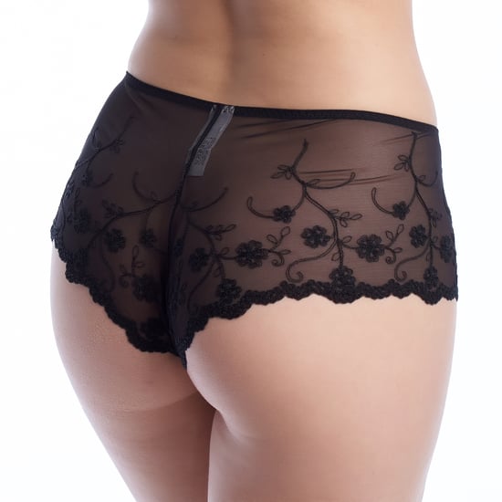 Damenslip aus besticktem Tüll mit Strapshaltern GRACE - Image 3
