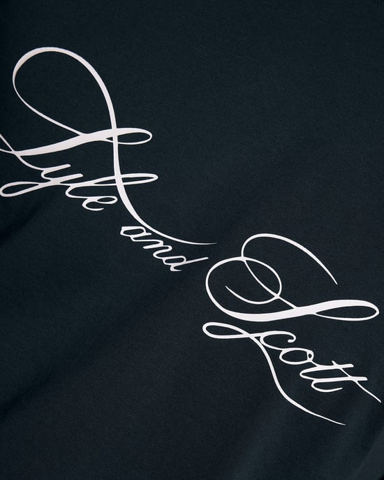Superfeines Grafik-T-Shirt in Schwarz - Image 5
