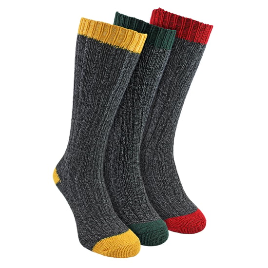 Sock Snob 3 Paar extra lange warme Wollsocken für Damen - Mehrfarbig - Image 1